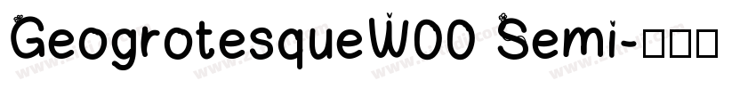 GeogrotesqueW00 Semi字体转换